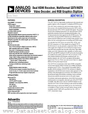 ADV7441A datasheet pdf Analog Devices