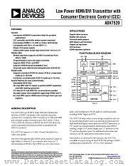 ADV7520 datasheet pdf Analog Devices