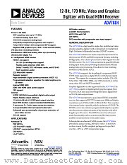 ADV7604 datasheet pdf Analog Devices