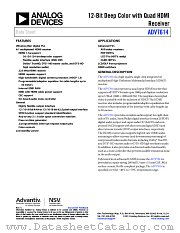 ADV7614 datasheet pdf Analog Devices