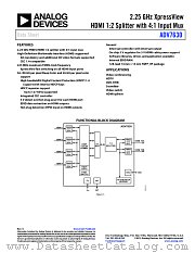 ADV7630 datasheet pdf Analog Devices