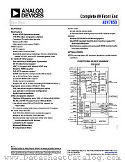 ADV7850 datasheet pdf Analog Devices