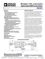 ADXL362 datasheet pdf Analog Devices