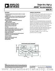 ADXL78 datasheet pdf Analog Devices