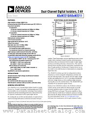 ADUM2211 datasheet pdf Analog Devices