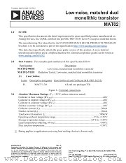 MAT02S datasheet pdf Analog Devices