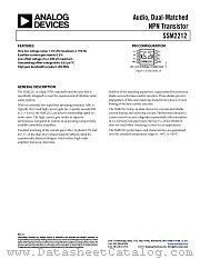 SSM2212 datasheet pdf Analog Devices