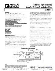 SSM2301 datasheet pdf Analog Devices