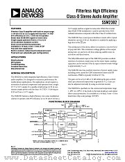 SSM2302 datasheet pdf Analog Devices