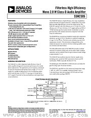 SSM2305 datasheet pdf Analog Devices