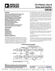 SSM2306 datasheet pdf Analog Devices