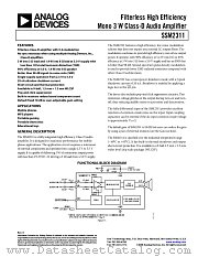 SSM2311 datasheet pdf Analog Devices