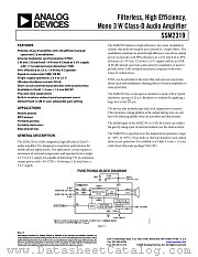 SSM2319 datasheet pdf Analog Devices