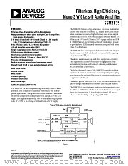 SSM2335 datasheet pdf Analog Devices