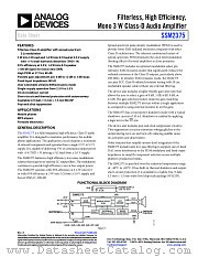 SSM2375 datasheet pdf Analog Devices