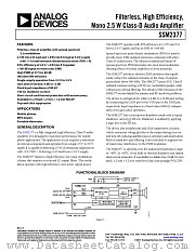 SSM2377 datasheet pdf Analog Devices