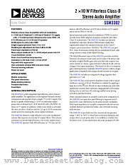 SSM3302 datasheet pdf Analog Devices