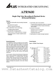 APR9600 datasheet pdf Aplus Integrated Circuits