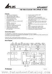 APU4003T datasheet pdf Aplus Integrated Circuits