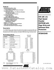 AT28HC64B datasheet pdf Atmel