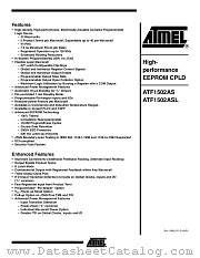 ATF1502ASL datasheet pdf Atmel