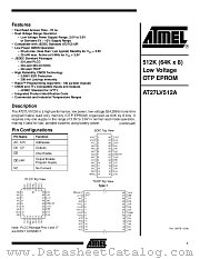 AT27LV512A datasheet pdf Atmel