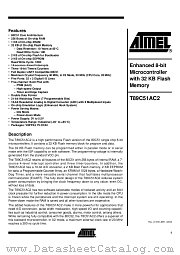 T89C51AC2 datasheet pdf Atmel