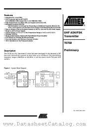 T5750 datasheet pdf Atmel