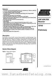 T5743 datasheet pdf Atmel