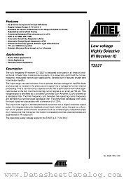 T2527 datasheet pdf Atmel