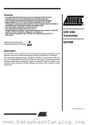 U2745B datasheet pdf Atmel