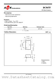 BC847F datasheet pdf AUK Corp