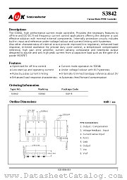 S3842 datasheet pdf AUK Corp
