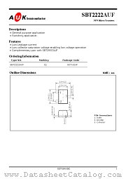 SBT2222AUF datasheet pdf AUK Corp