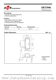 SBT3906 datasheet pdf AUK Corp
