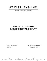 ACM1601C datasheet pdf AZ Displays