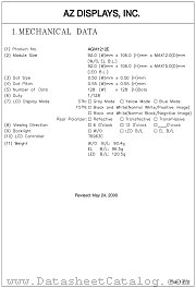 AGM1212E datasheet pdf AZ Displays