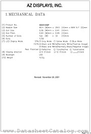 AGM1232F datasheet pdf AZ Displays