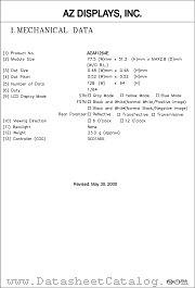 AGM1264E datasheet pdf AZ Displays
