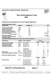 2N2907A datasheet pdf Boca Semiconductor Corporation