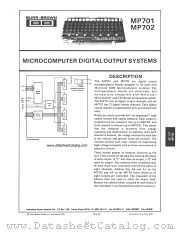 MP701 datasheet pdf Burr Brown