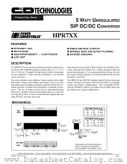 HPR703 datasheet pdf C&D Technologies