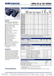 NMA1205S datasheet pdf C&D Technologies
