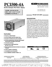PCI500-4A datasheet pdf C&D Technologies