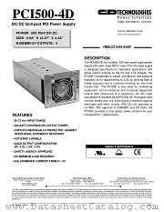 PCI500-4D datasheet pdf C&D Technologies