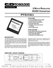 PWR1546AH datasheet pdf C&D Technologies