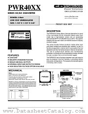PWR4022 datasheet pdf C&D Technologies
