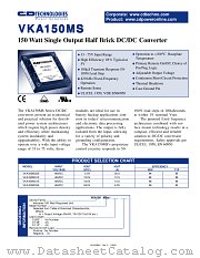 VKA150MS datasheet pdf C&D Technologies