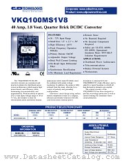 VKQ100MS1V8 datasheet pdf C&D Technologies
