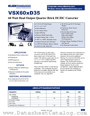VSX606MD35-1U datasheet pdf C&D Technologies